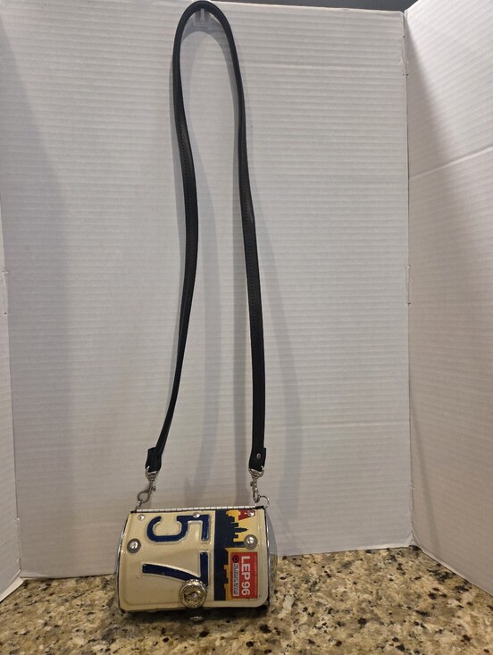Little Earth Productions Handbags - Little Earth Nebraska License Plate Crossbody Purse Bag Strap Upcycle Vintage